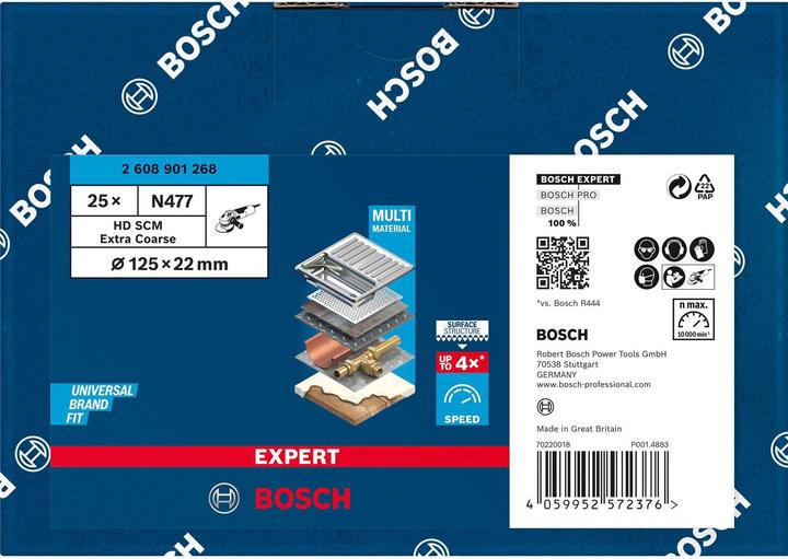 Actual product image Bosch Professional Zubehör Expert N477 SCM Disc for angle grinder, 125 x22 mm, extra coarse (Extra coarse)