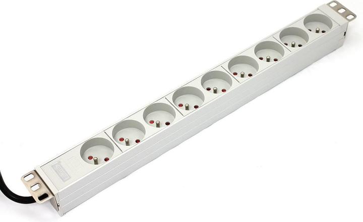 Actual product image ASSMANN Electronic A-19-STRIP-3-IMP 9AC-outputs 1U White Power Distribution Unit (PDU)