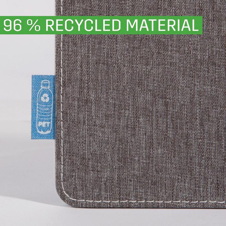 Actual product image Sigel Desk Pad Eyestyle, light blue-dark grey, white middle layer and stitching, recycled PET, recycled PP (600 x 450 mm)