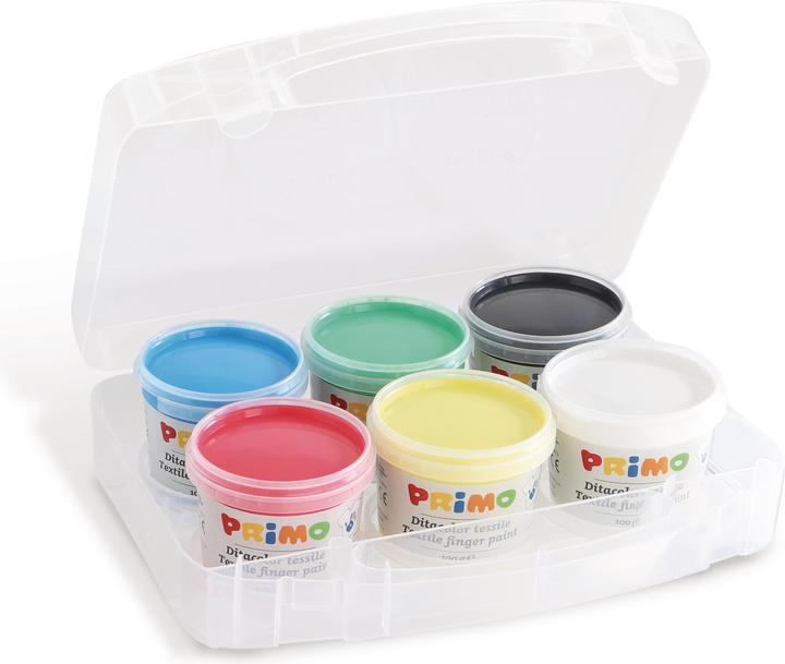 Immagine prodotto Primo Vernice a dito in tessuto, 6 colori a 100 g (Multicolore, 600 ml)