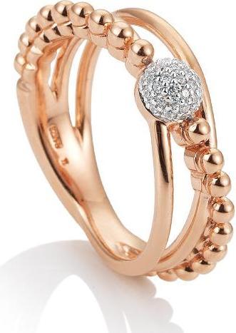 Actual product image Breuning RING - BRILL. 0,155 Ct. H/si (53, 585/14 K Gold)