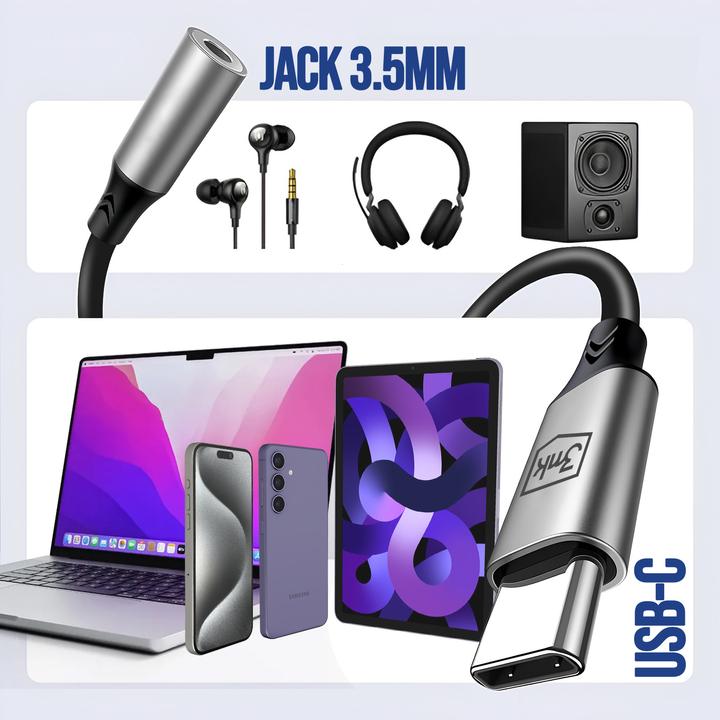 Immagine prodotto 3MK USB C - Jack da 3,5 mm (USB 3.2 Gen 1)
