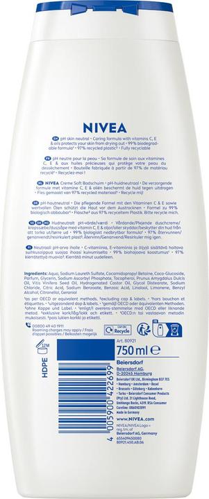 Produktbild NIVEA Pflegebad Creme Soft (750 ml, Schaumbad)