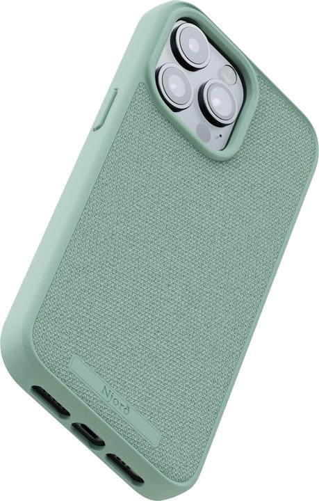 Actual product image Njord Hard Cover Fabric MagSafe Case Turquoise (Apple iPhone 15 Pro Max)