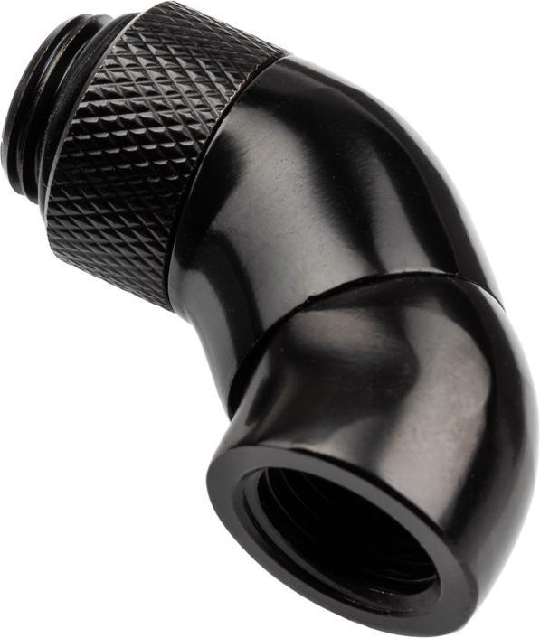 Actual product image Alphacool Icicle angle adapter double 45° rotatable G1/4 AG to G1/4 IG