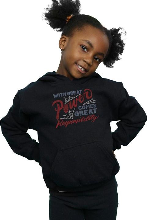 Actual product image Girls Spider-Man Great Responsibility Hoodie (116)