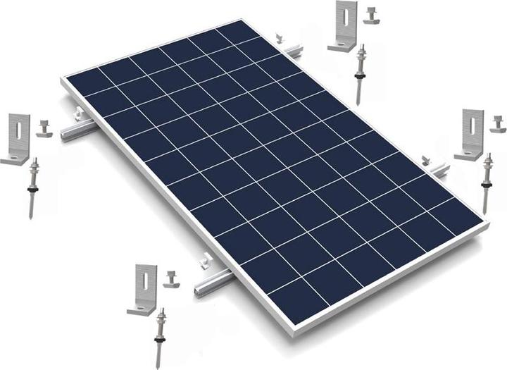 Produktbild Autosolar Befestigungsset für Welleternit / Wellblech für Solarpanels (Solaranlage Montagematerial)
