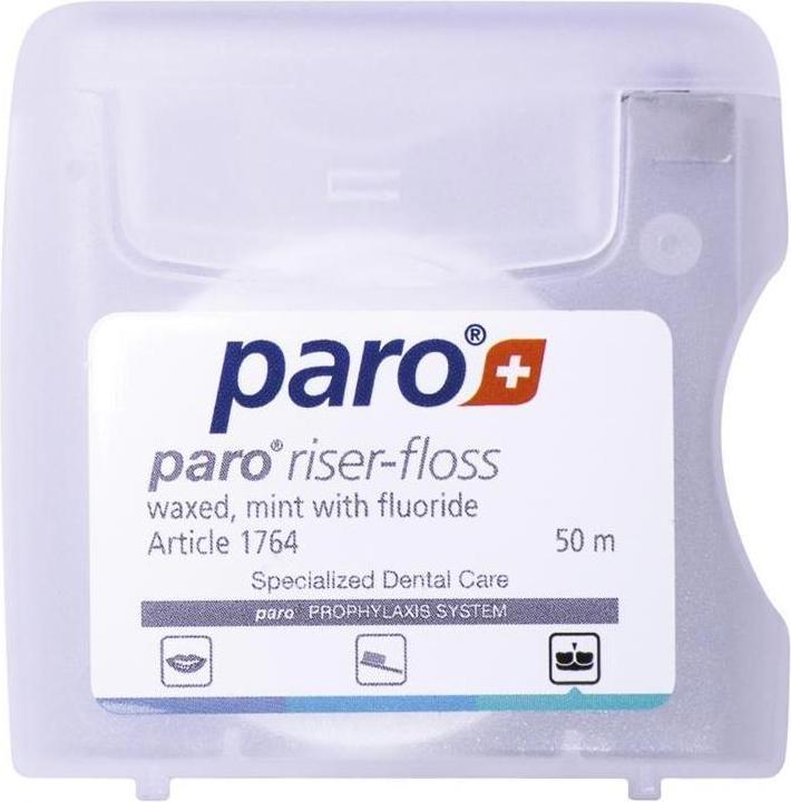 Actual product image Paro Riser Floss 50m gewachst Mint mit Fluorid (50 m)