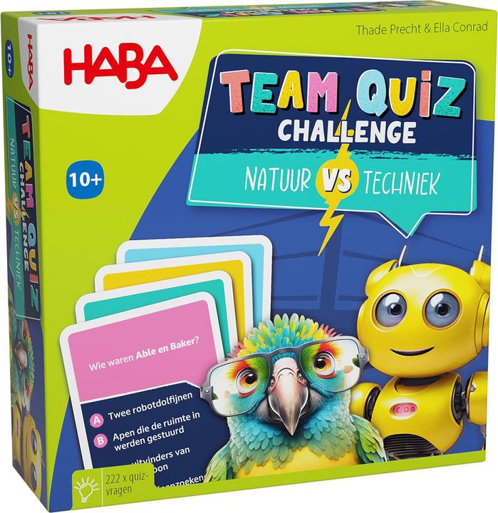 Actual product image Haba Team Quiz Challenge Nature vs. technology (Italian, English, German, French)