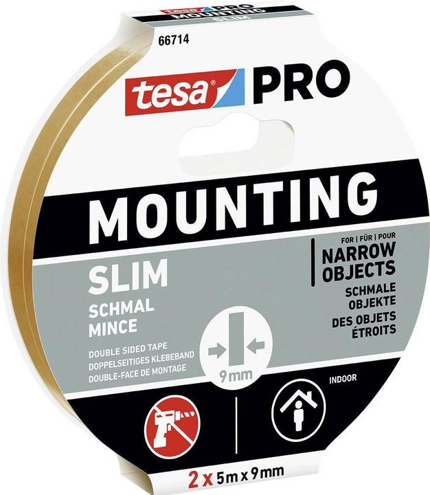 Actual product image tesa Mounting PRO Schmal 2x 5m:9mm (9 mm)