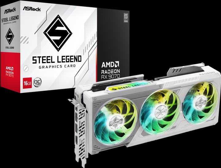 Produktbild AsRock Radeon RX 9070 Steel Legend OC (16 GB)