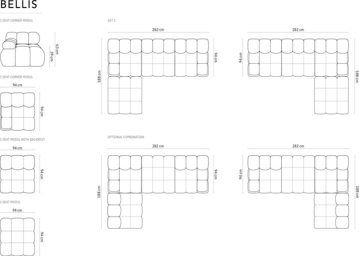 Produktbild Micadoni Bellis (4-Sitzer, 3-Sitzer, 2-Sitzer)