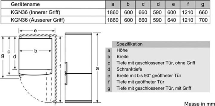 Actual product image Bosch Hausgeräte Kühl-, Gefrierschrank KGN36 VWED A++ (326 l)