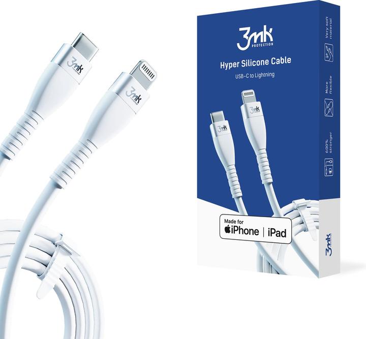Image du produit 3MK Câble USB Hyper Silicone Cable Lightning 20W 1m (1 m, USB 3.2 Gen 2)
