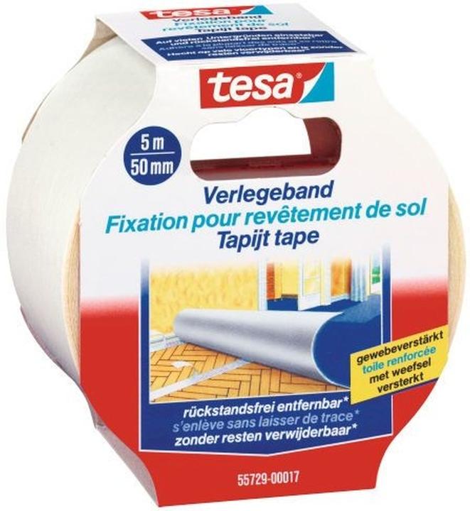 Produktbild tesa Verlegeband REMOVABLE, doppelseitiges Klebeband, rückstandsfrei entfernbar (50 mm)