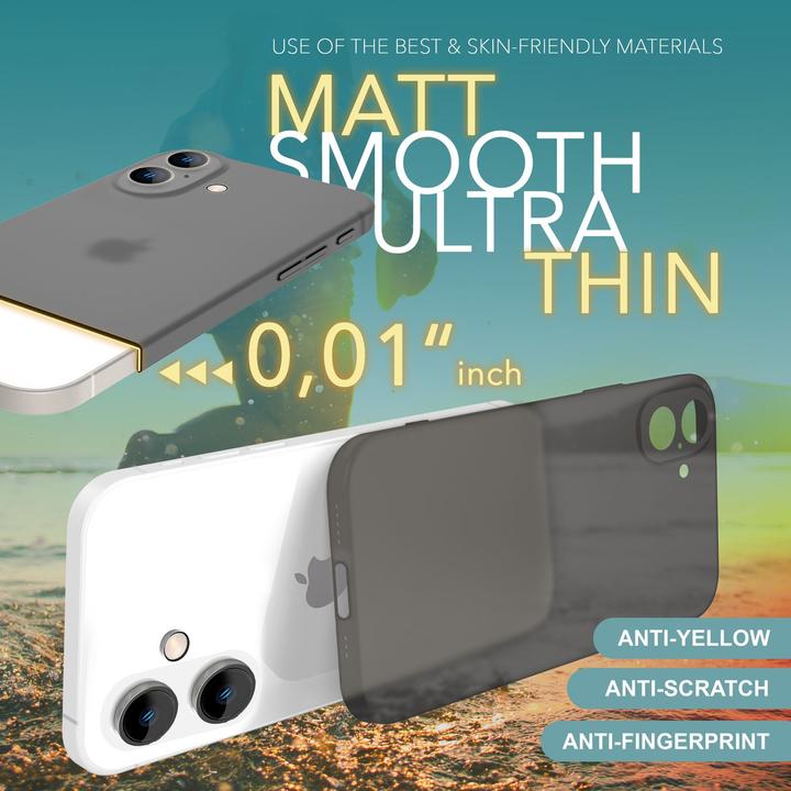 Produktbild Nalia Extrem Dünnes 0,3mm Mattes Hardcase (Apple iPhone 16)