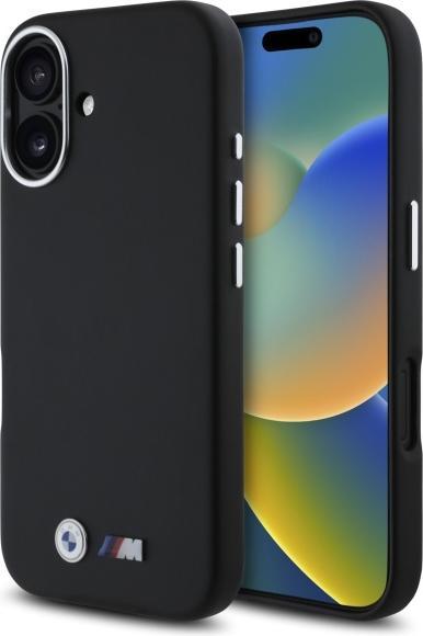 Actual product image BMW BMHCP16S23PMWK iPhone 16 6.1" czarny/black hardcase M Smooth Full Wrapped Metal (Apple iPhone 16)
