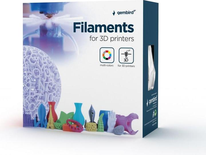 Image du produit Gembird Cassette de filament PLA bobine étroite (PLA, 1.75 mm, 1000 g, Noir)
