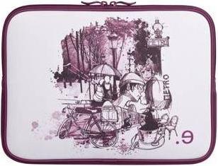 Actual product image Be.ez Sleeve for MacBook Pro 13" LA Edition dress 'I LOV PARIS' with zip (13")