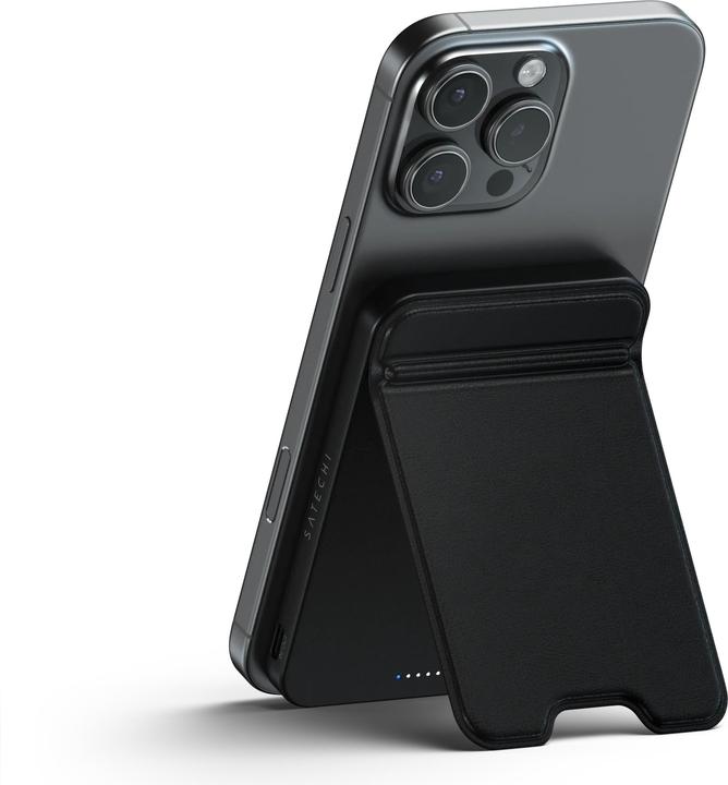 Actual product image Satechi OntheGo Magnetic Qi2 Powerbank Stand 5000 mAh Black (5000 mAh, 15 W)