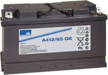 Exide Sonnenschein Dryfit A412/65 G6 Blei Akku mit M6 Schraubanschluss 12V, 65000mAh (12 V, 65 Ah)
