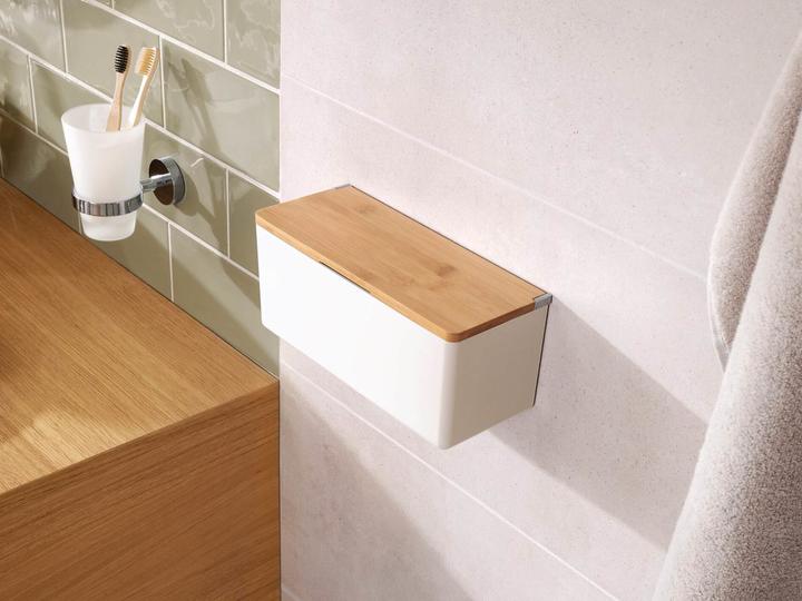 Actual product image tesa BABOO Storage box with lid, medium size incl. adhesive solution without drilling