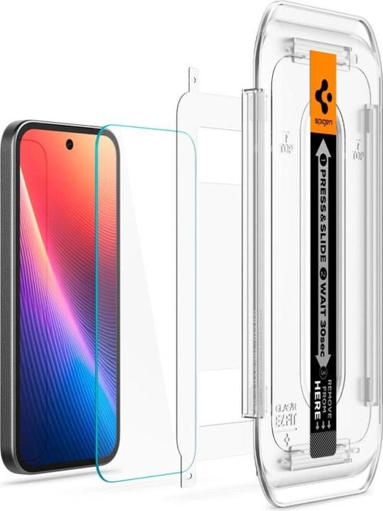 Image du produit Spigen EZ Fit Gehärtetes Glas Clear Displayschutzfolie mit Einbaurahmen Google Pixel 9a (2 pièce(s), Google Pixel 9a)
