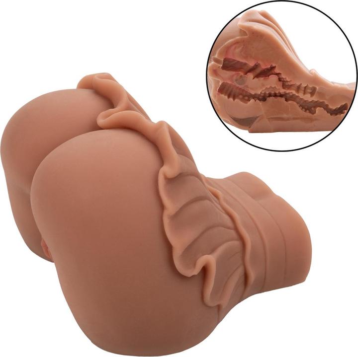Actual product image CalExotics The Homecoming Queen Double Realistic Masturbator Caramel