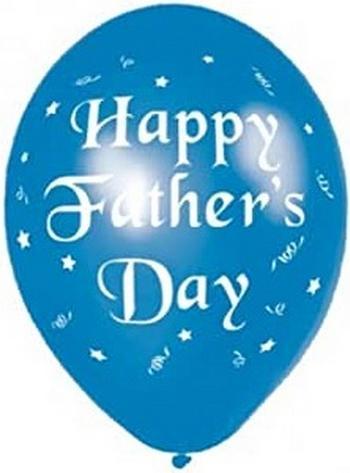 Actual product image Amscan Latex Printed Fathers Day Balloons (Pack of 6) (6 x)