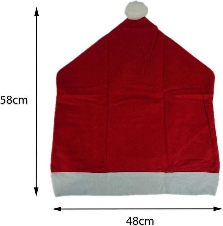 Image du produit Novaliv Noël Housses de chaises set de 6 I Rouge I Bonnet de Père Noël I Housses de chaises salle à manger