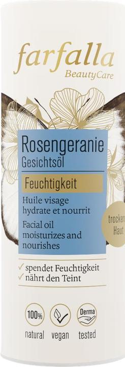 Image du produit Farfalla Huile visage hydratante Rosengeranie huile (15 ml, Huile visage)
