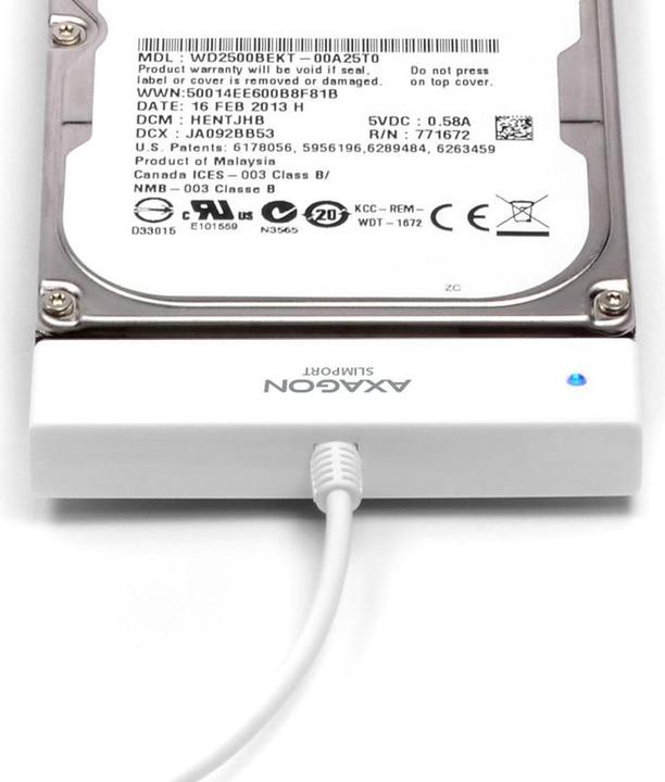 Immagine prodotto Axagon ADSA-1S6 Adattatore SLIMPort, USB 2.0, 2.5" SSD/HDD, SATA - con custodia (2.5")