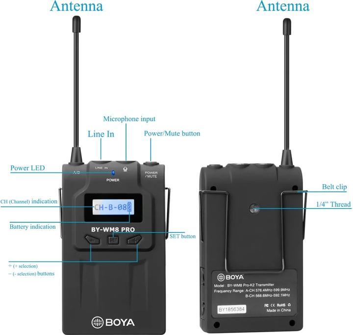 Actual product image Boya BY-WM8 Pro K2