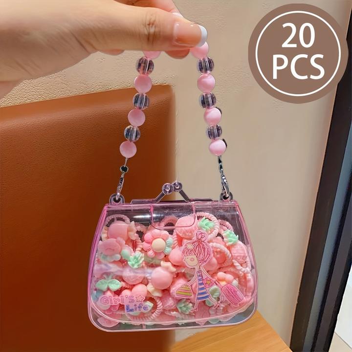 Immagine prodotto Activity Board 20Pcs Sweet Style Harz Haargummis Set für Jugendliche, gemischte Farbe Pflanze Muster, sortierte