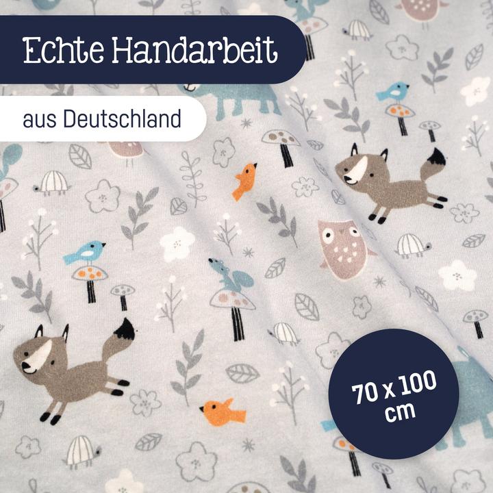 Actual product image Julius Zöllner Blanket jersey lined 70/100, Smart Friends (70 x 100 cm)