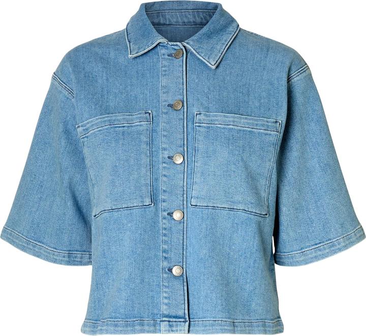 Actual product image Selected Femme Denim Kurzarmhemd (34)