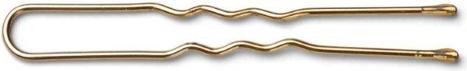 Produktbild Trisa Haarnadeln gewellt U-förmig 45mm gold 250 Stk (250 Stk.)