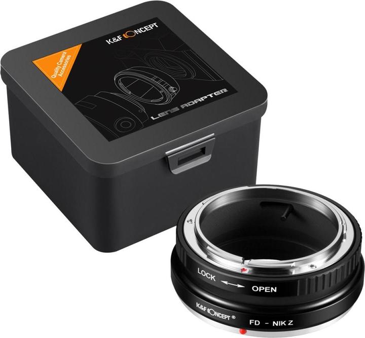 Actual product image K&F Concept High Precision lens adapter, matte paint, orange, PK-E IV PRO