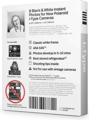 Actual product image Polaroid B&W I-type (Now, OneStep+)