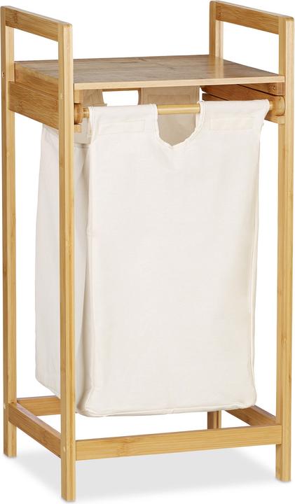 Actual product image Relaxdays Bamboo Laundry Hamper, Storage Box (30 l)