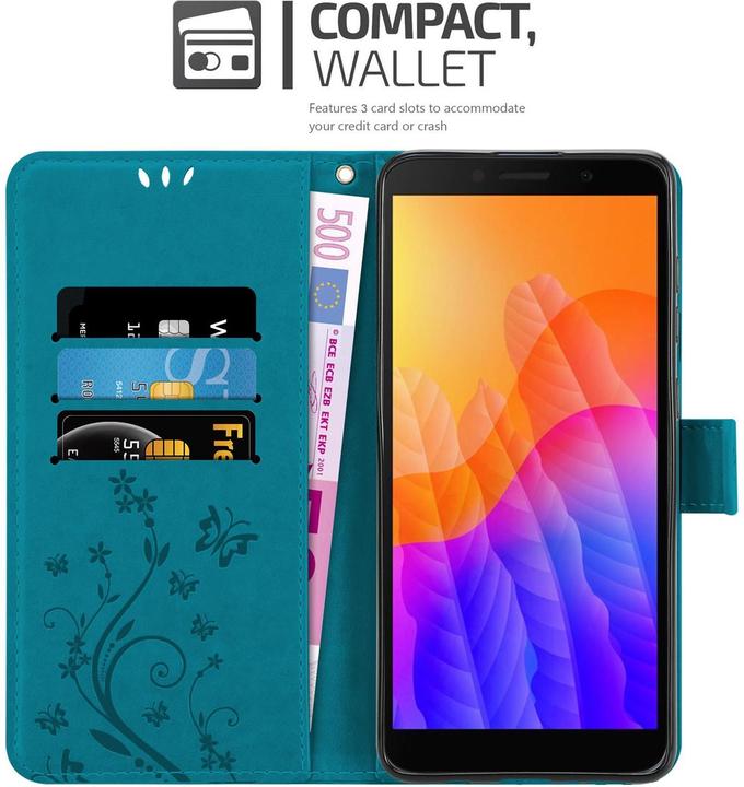 Actual product image Cadorabo Flower Book Cover (Huawei Y5p)