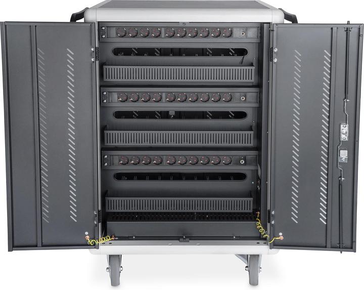 Produktbild Digitus Mobiler Ladeschrank, 15.6", USB-C 30 Ladestationen, PDU, Lüfter, 1260 x 824 x 650 mm