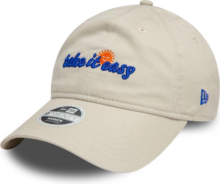 New Era 9Twenty Damen Cap - TAKE IT EASY stone beige