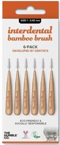 The Humble Co. Bamboo Interdental Brush Size 1 Orange 300g (6 x)