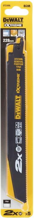 Produktbild DeWalt Säbelsägeblatt BIM Multi 228mm 5 Stück