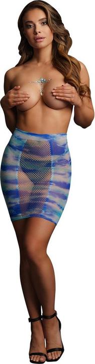Actual product image Le Désir High-waist fishnet skirt & Dazzling Sticker - O/S (One size)