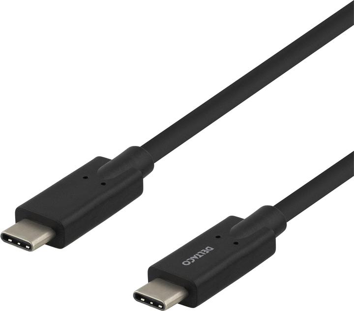 Image du produit Deltaco USB-C - USB-C kabelis, 5Gbit (2 m, USB 3.2 Gen 1)