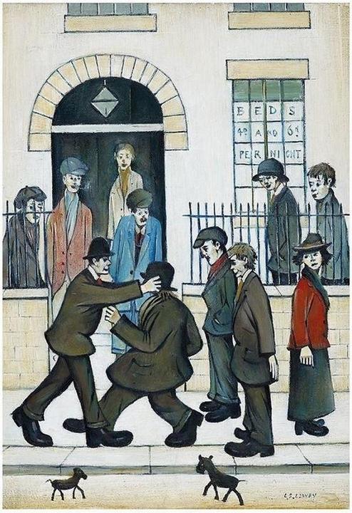 Image du produit L.S. Lowry A Fight C. 1935 Print (40 x 30 cm)