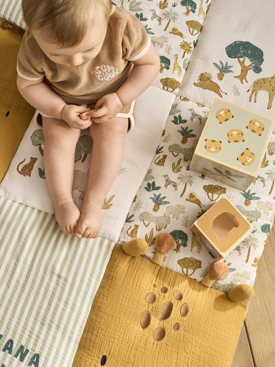 Produktbild Vertbaudet Baby Patchwork-Spieldecke/Laufstalleinlage SAVANNE (75 x 100 cm)