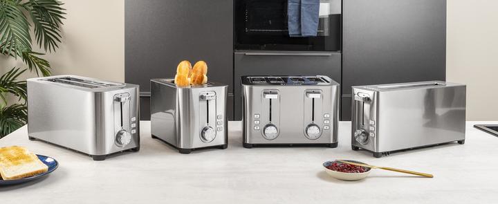 Actual product image Princess 142401 Steel toaster Long slot - 7 adjustable levels - 1050 W (EU plug)